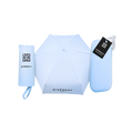 Light blue personalized gift set featuring a compact umbrella, matching accessories, and branded packaging with black and white logo details.