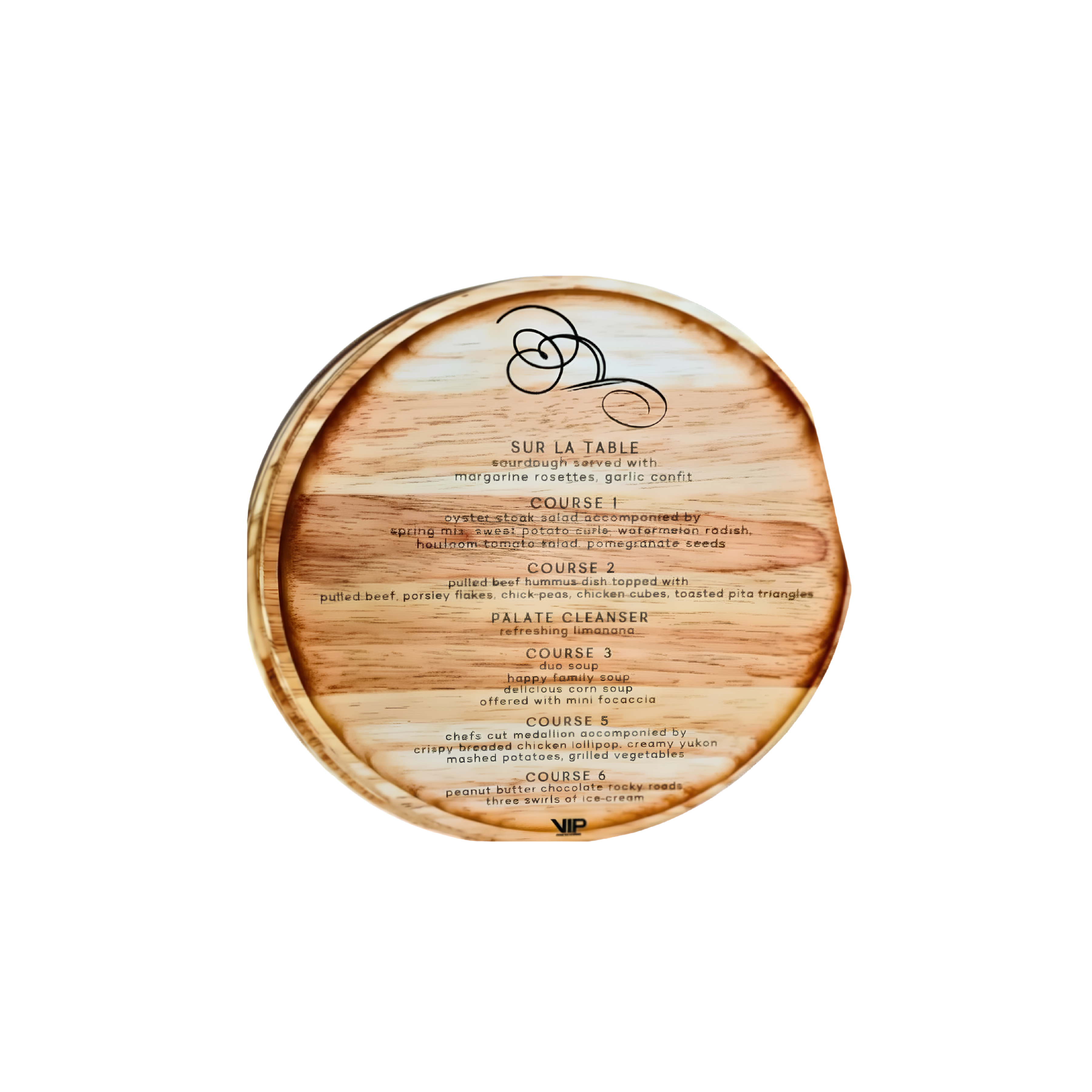 Wood Slice Menu