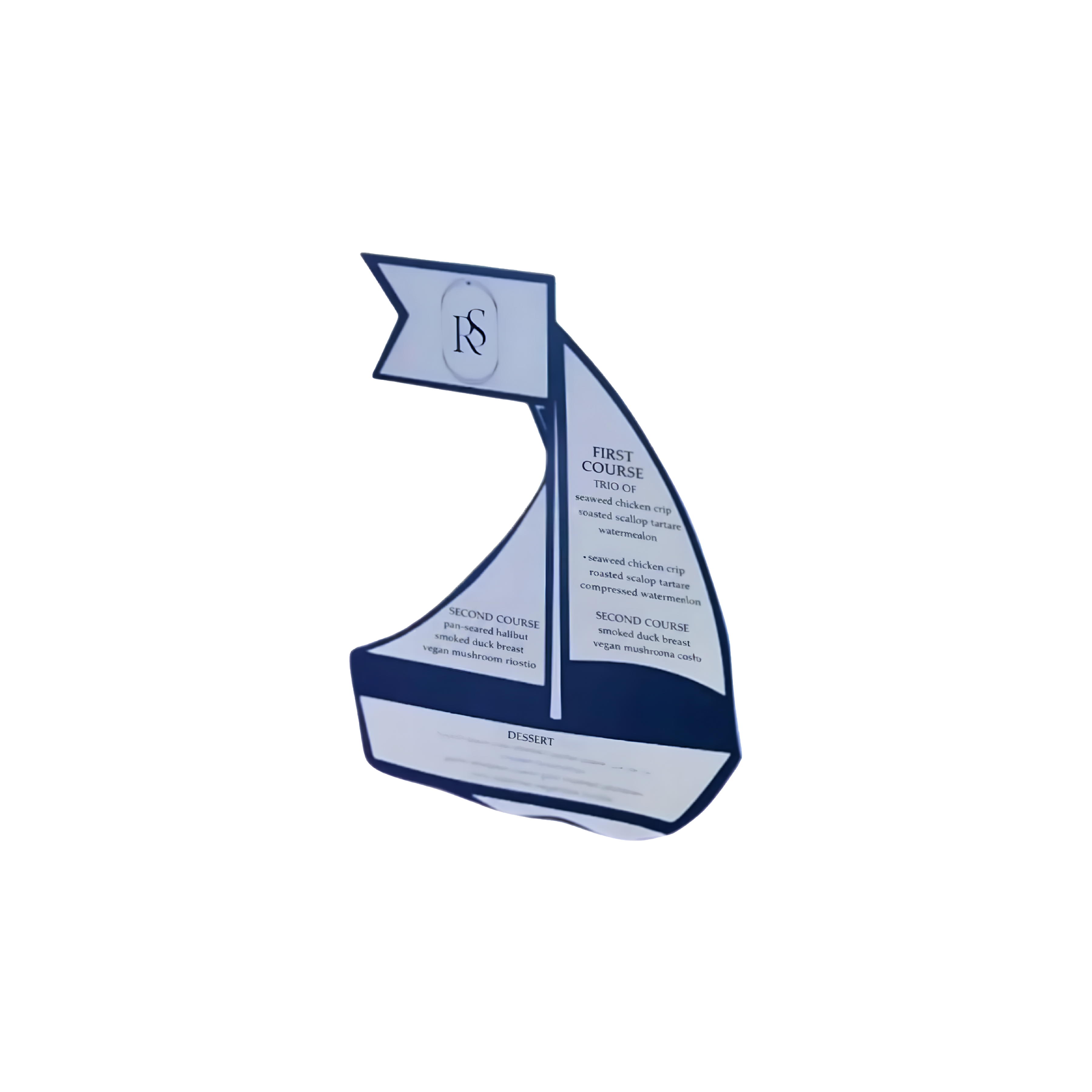 Sailboat Menu