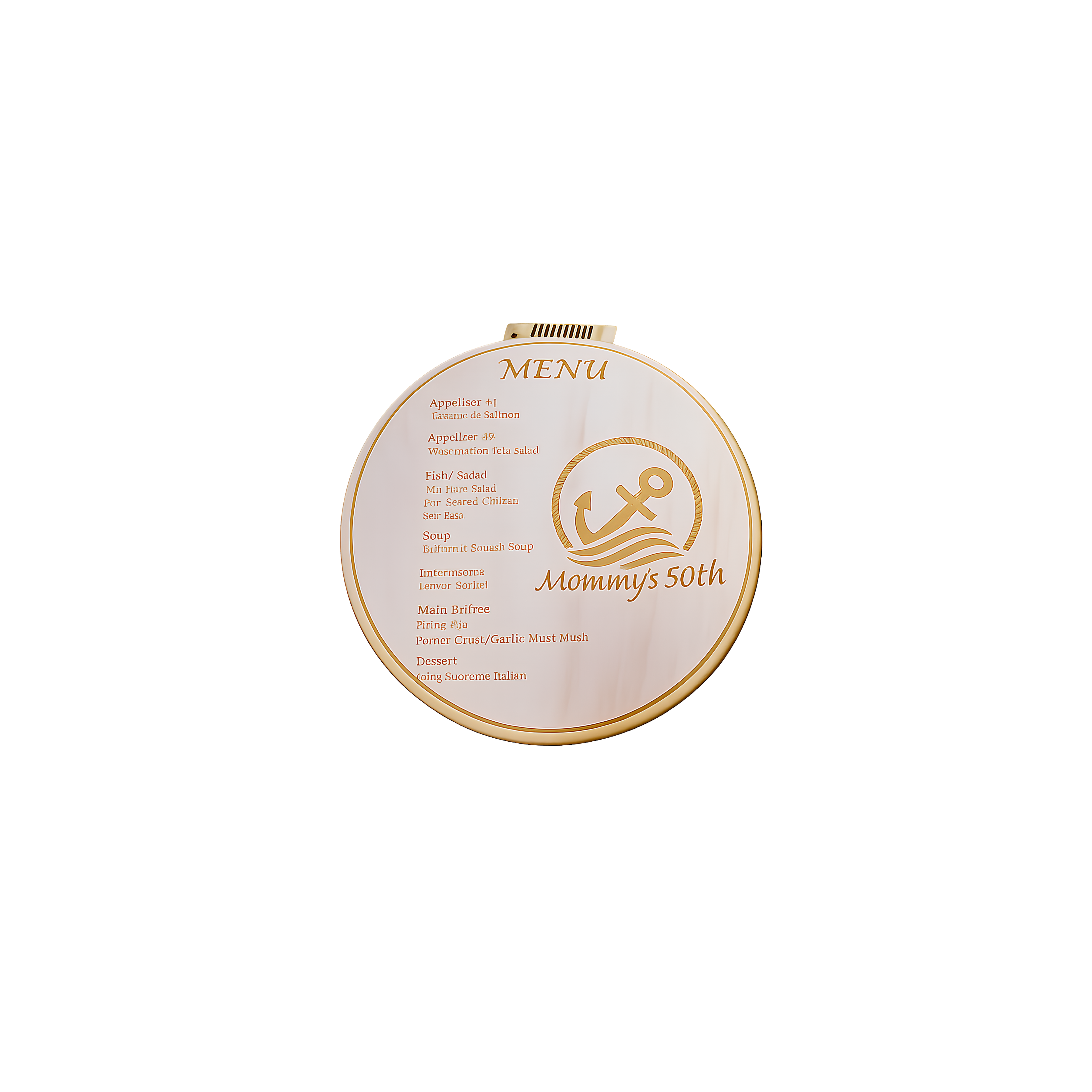 Round Wood Menu