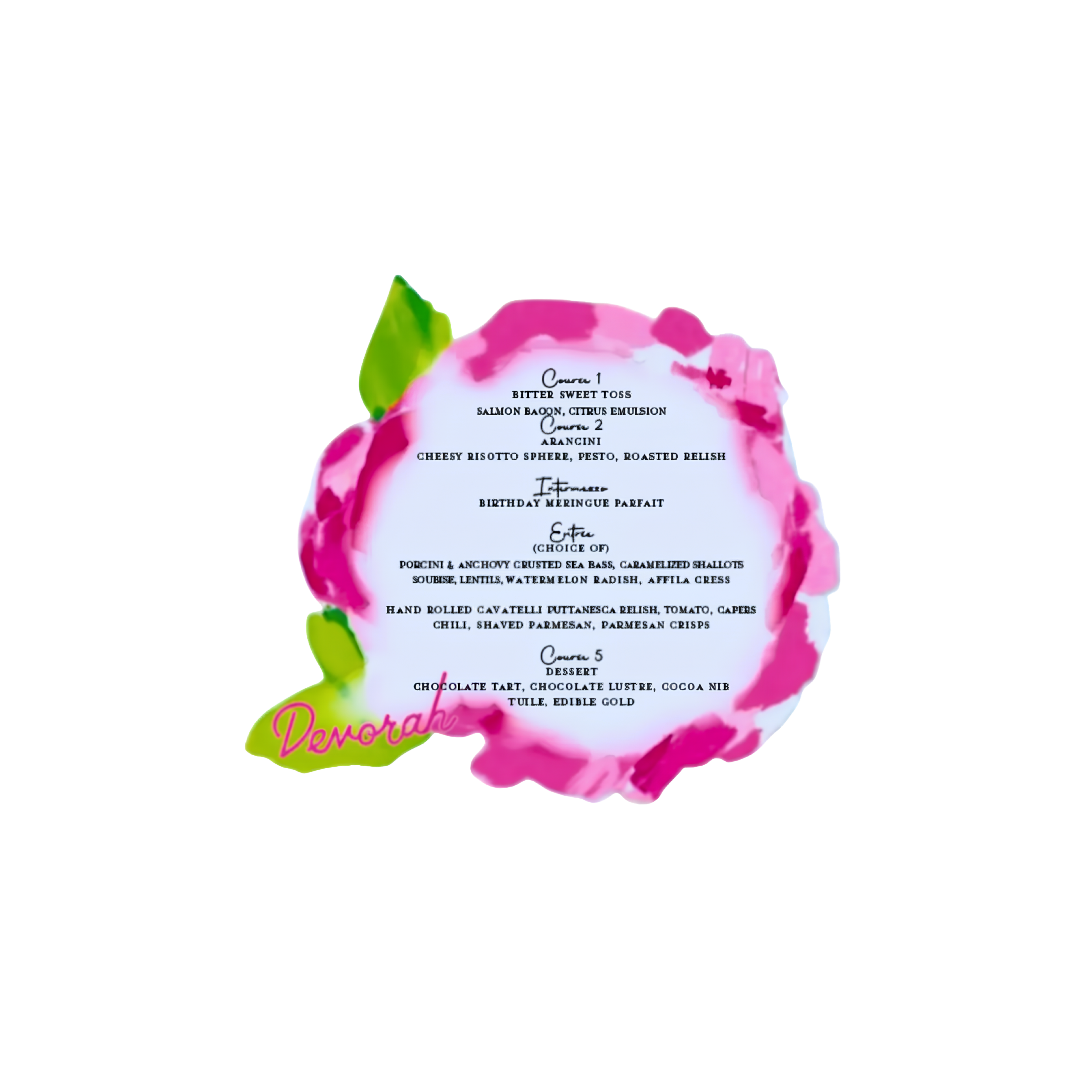 Custom Floral Menus