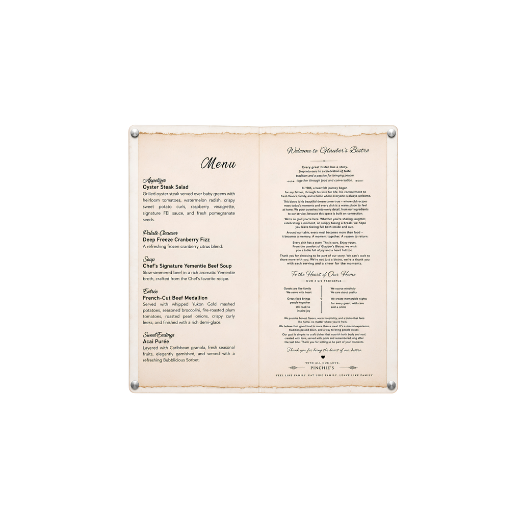Custom Gift Boxes | Personalized Wooden Menu Board